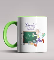 Kişiye Özel Biyoloji Öğretmeni Tasarımlı Siyah Renk Kupa Bardak 4 (Yeşil)
