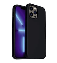 iPhone 12 Pro Max Kılıf Kamera Korumalı Silikon Rubber Arka Kapak (Siyah)