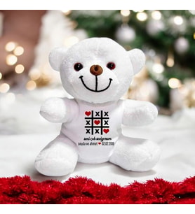 Tasarlanabilir Hediyelik Peluş Ayıcık (Beyaz)