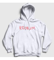 Presmono Unisex Beyaz Redrum Film The Shining Kapüşonlu Sweatshirt 254523tt (Beyaz)