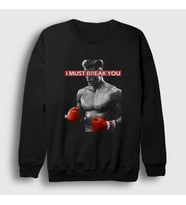 Presmono Unisex Beyaz Break ivan Drago Film Rocky Sweatshirt 249511tt (Siyah)