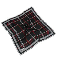 Mısırlı Eşarpları Cocoon Twill Eşarp (Siyah - Kırmızı) (Siyah-Kırmızı)