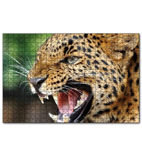 Cakapuzzle Kükreyen Güzel Leopar Görseli  Puzzle Yapboz MDF (Ahşap) (255 Parça)