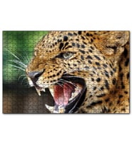 Cakapuzzle Kükreyen Güzel Leopar Görseli  Puzzle Yapboz MDF (Ahşap) (255 Parça)