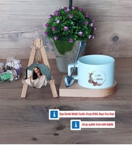 Doğum Günü Hediyesi İsme Özel Kupa Bardak Beyaz ve Fotoğraflı Ahşap Anahtarlık Hediye (Model 8)