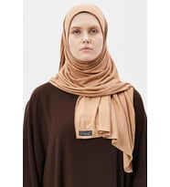 Tesettür Penye Şal Düz (Camel)