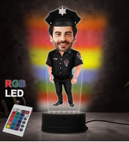 Doğum Günü Hediyesi,Sevgiliye Hediye, Kişiye Özel Fotoğraflı Güvenlik Karikatür 3D Led Lamba (RGB)