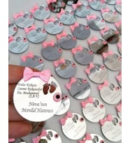 Kişiye Özel Pleksi Bebek Magnet Hatıra (Gümüş)