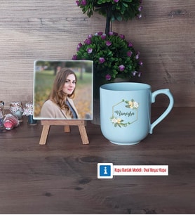 Doğum Günü Hediyesi Fotoğraflı Dekoratif Taş, Kupa Bardak Beyaz Hediye (Model 5)