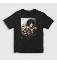 Presmono Unisex Çocuk Beyaz Ohma Tokita V3 Anime Kengan Ashura T-Shirt 318257tt (Siyah)