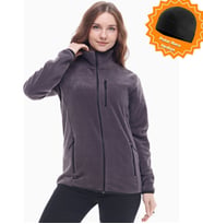 Ghassy Co. Kadın Tam Fermuarlı Polar Ceket 24 Renk (Füme)