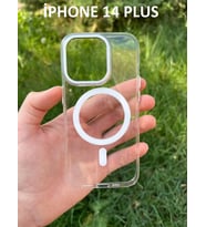 İphone 14 Plus Hybrid Magsafe Animasyonlu Sararmaz Kılıf (Şeffaf)