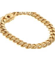 Erkek 10 mm Panzer Çelik Bileklik (Gold)