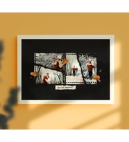 Kişiye Özel 4 Fotoğraflı Kolaj Film Şeridi Çerçeve (Beyaz)