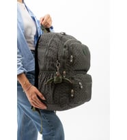 Kadın Sırt Çantası Hafif Kumaş Çok Cepli Kabin Boy Seyahat Çantası 43*30 Cm (Haki)
