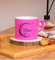 Kişiye Özel Tasarımlı Renkli Nescafe/Çay Fincanları 220 ML & Model No SC-1986 (Pembe)