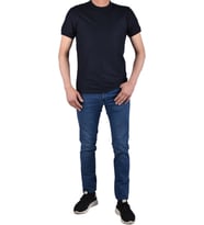 WLM-4002 BİSİKLET YAKA TİŞÖRT  (Lacivert)