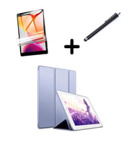 Apple iPad Air 3 / Pro 10.5" Kılıf Set PU Deri Smart Tablet Kilifi Ekran Koruyuc (Leylak)