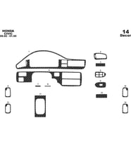 Meriç® Honda Civic Ön Torpido Kaplama Maun 14 Parça 1992-1995 (Karbon)