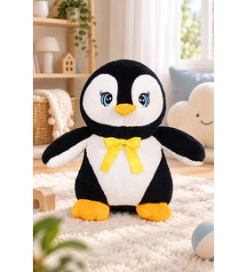 HARİKA 50 cm Penguen Sevgiliye Özel (Siyah)