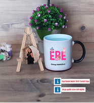 Ebe Kupa Bardak Beyaz ve Fotoğraflı Ahşap Anahtarlık Hediye (Model 9)