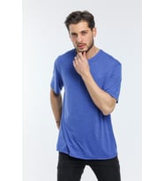 Süperlife Erkek Bisiklet Yaka  Standart &Regular Fit Tişort SPR21Y30 (Saks)