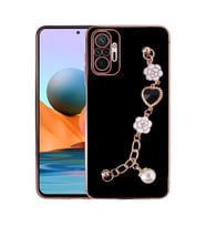 Xiaomi Redmi Note 10 Pro Kılıf El Tutamaçlı Taka Silikon Kılıf (Siyah)