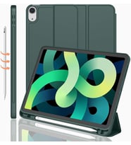 Apple iPad Air 5 Air 4 10.9 Kılıf Kalem Bölmeli Smart Case A2072 A2316 A2324 A23 (Koyu Yeşil)