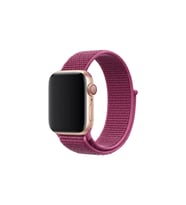 BİPOWER Apple Watch 42-44 mm KRD3 Hasır Kordon (Mürdüm)