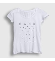 Presmono Kadın Sarı Birds Dark T-Shirt 185990tt (Beyaz)