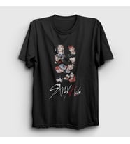 Presmono Unisex Beyaz Members Stray Kids T-Shirt 122878tt (Siyah)