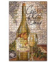 Cakapuzzle Chardonnay Şarap Afişi Görseli Puzzle Yapboz MDF (Ahşap) (255 Parça)