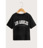 Çocuk Los Angles Pamuklu Tshirt (Siyah)