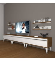 Decoraktiv Eko 270R Mdf Silver Tv Ünitesi Tv Sehpası (Beyaz - Kahverengi)