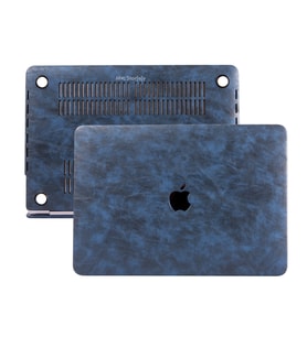 MacBook Pro Kılıf HardCase A1706 A1708 1989 A2159 2016/2019 Uyumlu Kılıf Leat (Lacivert)