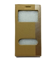 Samsung Galaxy J5 Prime Pencereli Kapaklı Magnum Kılıf (Gold)