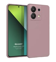Microsonic Matte Silicone Xiaomi Redmi Note 13 Pro 5G Kılıf Siyah (Rose)