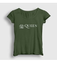 Presmono Kadın Sarı Queen T-Shirt 102311tt (Haki)
