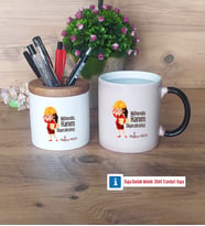 Mühendisler Günü Hediyesi Kalemlik, Kupa Bardak T Kişiye Özel Hediye (Model 3)