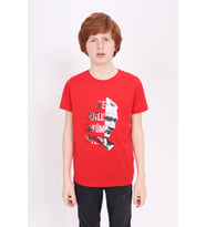 Toontoy Unisex Çocuk Atatürk Baskılı Tişört (Kırmızı)