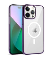 Apple iPhone 14 Pro Max Kılıf Zore Pixel Magsafe Kılıf (Mor)