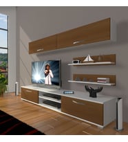 Decoraktiv Eko 5 Mdf Dvd Tv Ünitesi Tv Sehpası (Beyaz - Ceviz)