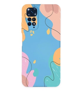 PrintiFy Xiaomi Redmi Note 11 Pro  Uyumlu Lansman Kılıf Karışık Renkler Tasarımlı İçi Kadife Kapak (Lila)