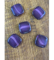 2X2 CM CAM AKITMA DESENLİ DELİKLİ DÜĞME 5 ADET (Siyah)
