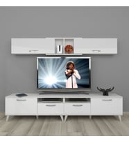 Decoraktiv Eko 5220 Mdf Retro Tv Ünitesi Tv Sehpası (Beyaz)