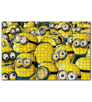 Cakapuzzle Çizgi Film Minions Topluluğu  Puzzle Yapboz MDF (Ahşap) (255 Parça)