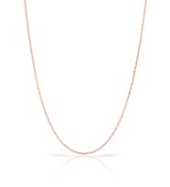 Klasik Forse Kadın Gümüş Zincir Kolye 45cm wsn00 (Pembe)