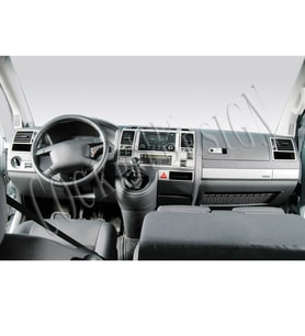 Meriç® Volkswagen Carevella T5 Ön Torpido Kaplama Maun 31 Parça 2003-2009 (Alüminyum)