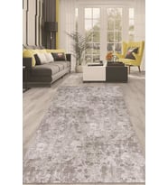 Dijital Kaymaz Taban Yıkanabilir Modern Renkli Salon Halısı Mutfak Halısı Yolluk ND-HT-22 (Gri)