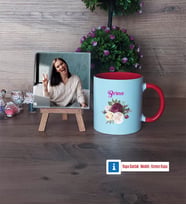 İsme Özel Doğum Günü Hediyesi Fotoğraflı Dekoratif Taş, Kupa Bardak Beyaz Hediye (Model 2)